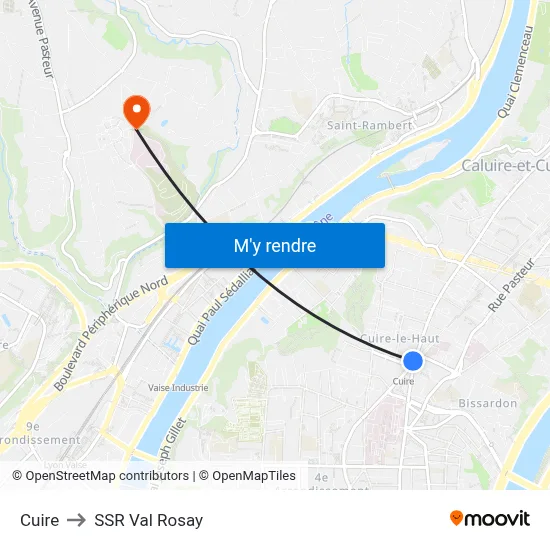 Cuire to SSR Val Rosay map