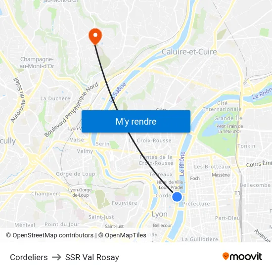 Cordeliers to SSR Val Rosay map