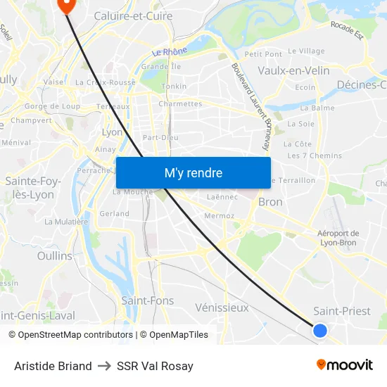 Aristide Briand to SSR Val Rosay map