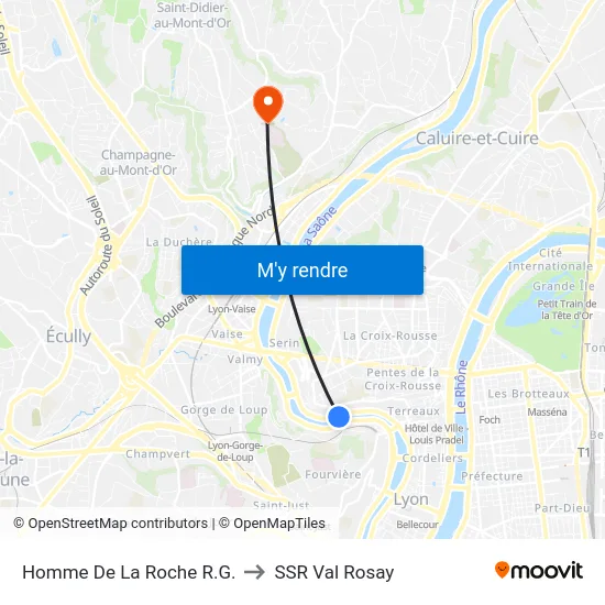 Homme De La Roche R.G. to SSR Val Rosay map