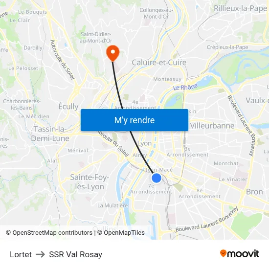 Lortet to SSR Val Rosay map