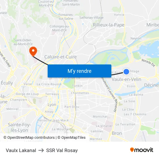Vaulx Lakanal to SSR Val Rosay map