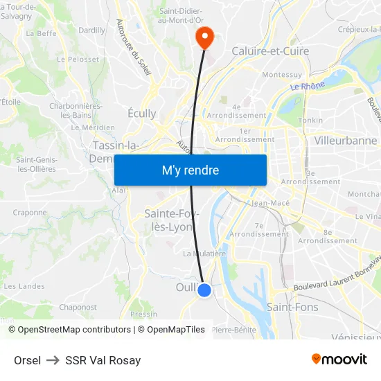 Orsel to SSR Val Rosay map