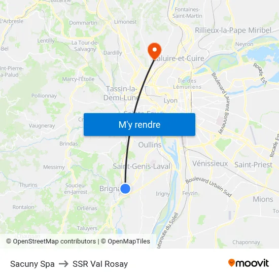 Sacuny Spa to SSR Val Rosay map
