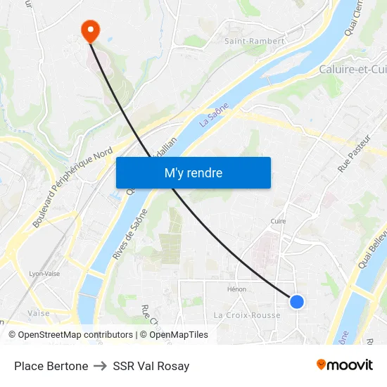 Place Bertone to SSR Val Rosay map