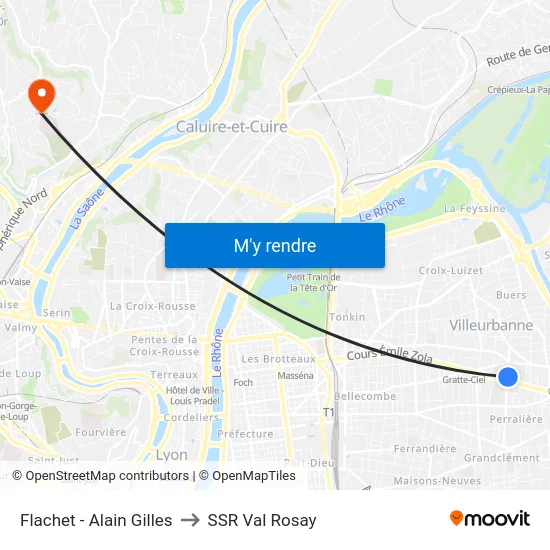 Flachet - Alain Gilles to SSR Val Rosay map