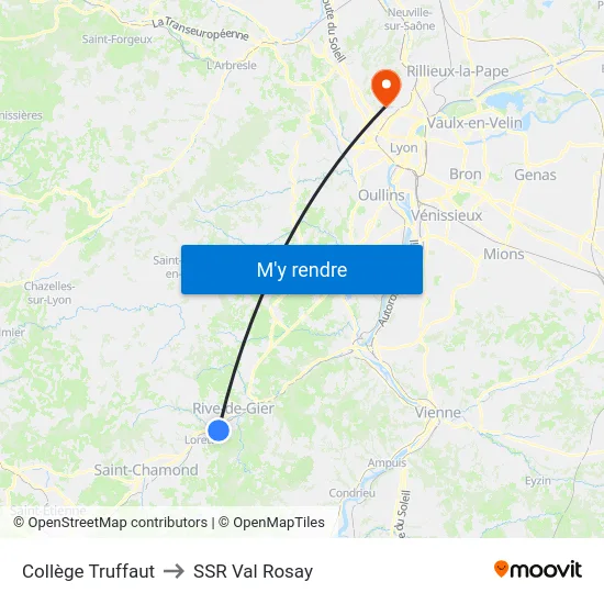 Collège Truffaut to SSR Val Rosay map
