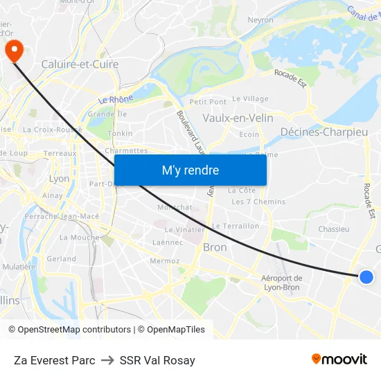 Za Everest Parc to SSR Val Rosay map