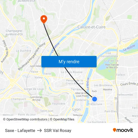 Saxe - Lafayette to SSR Val Rosay map