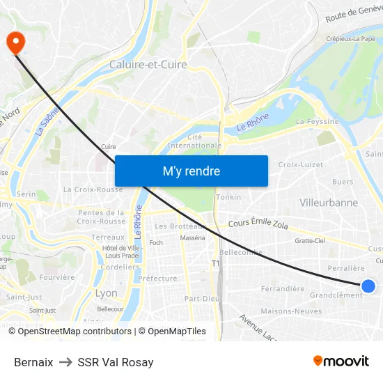 Bernaix to SSR Val Rosay map