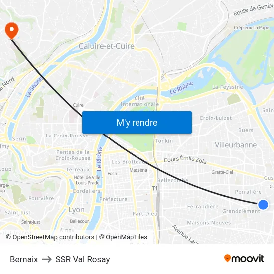 Bernaix to SSR Val Rosay map