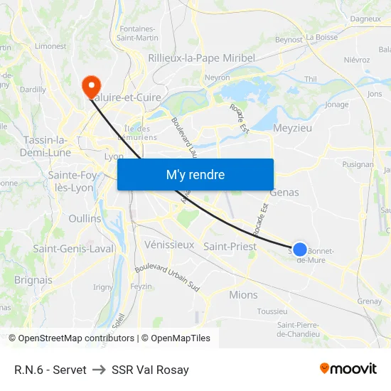 R.N.6 - Servet to SSR Val Rosay map