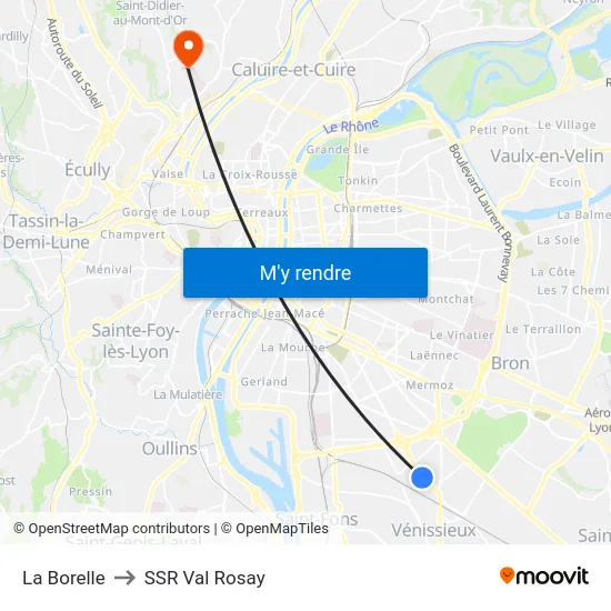La Borelle to SSR Val Rosay map