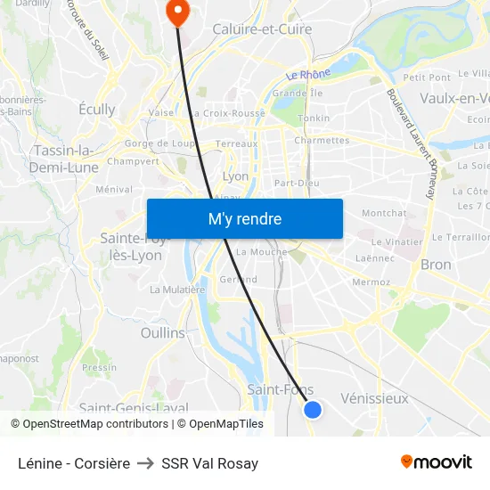 Lénine - Corsière to SSR Val Rosay map