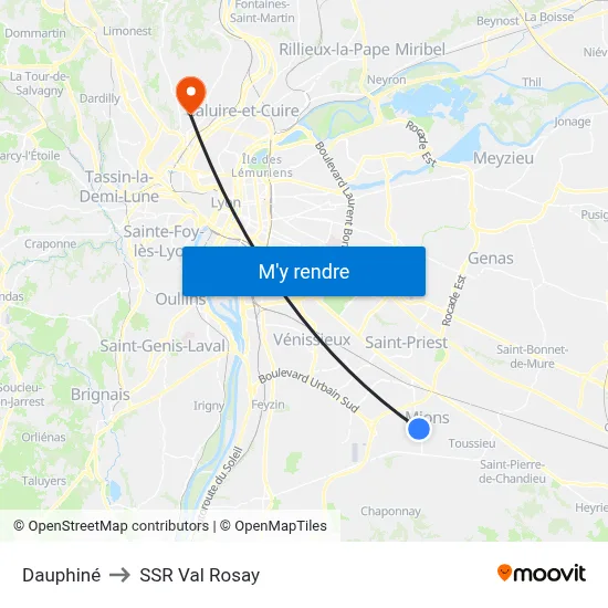 Dauphiné to SSR Val Rosay map