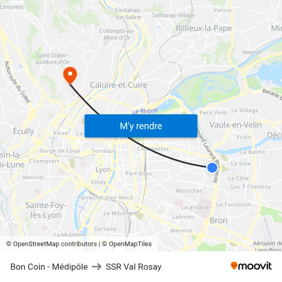 Bon Coin - Médipôle to SSR Val Rosay map