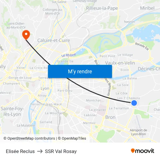 Elisée Reclus to SSR Val Rosay map