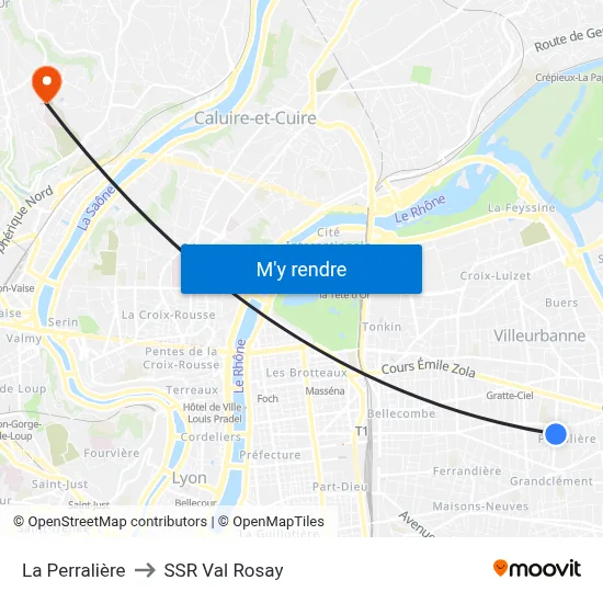 La Perralière to SSR Val Rosay map