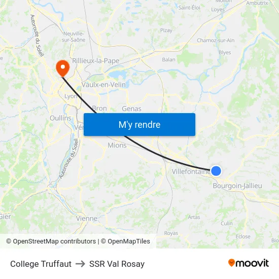 College Truffaut to SSR Val Rosay map