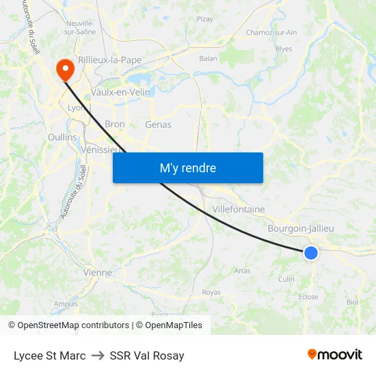 Lycee St Marc to SSR Val Rosay map