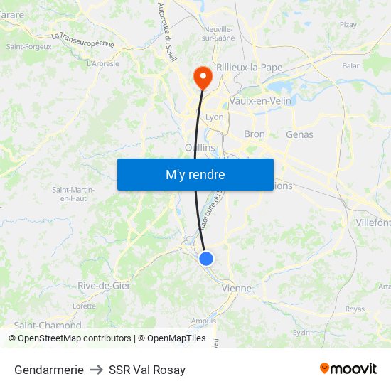 Gendarmerie to SSR Val Rosay map
