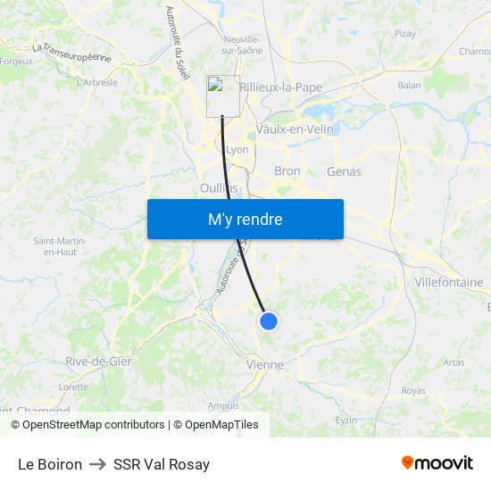 Le Boiron to SSR Val Rosay map