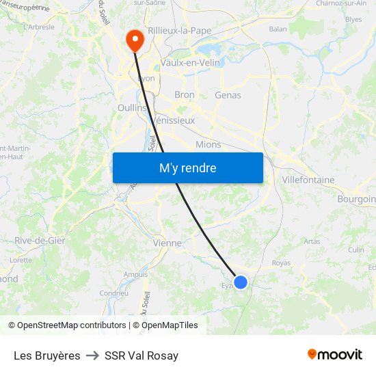 Les Bruyères to SSR Val Rosay map