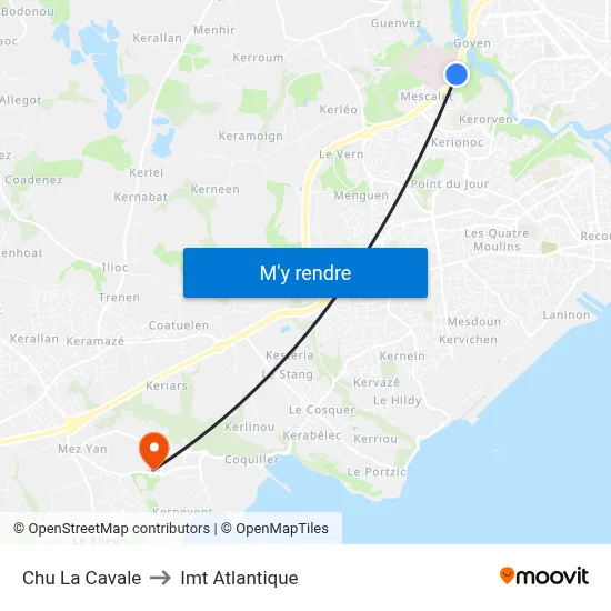 Chu La Cavale to Imt Atlantique map