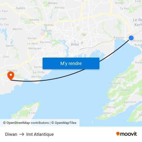 Diwan to Imt Atlantique map