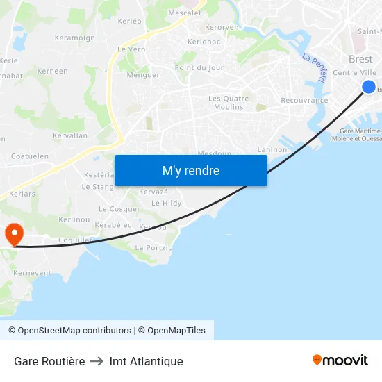 Gare Routière to Imt Atlantique map