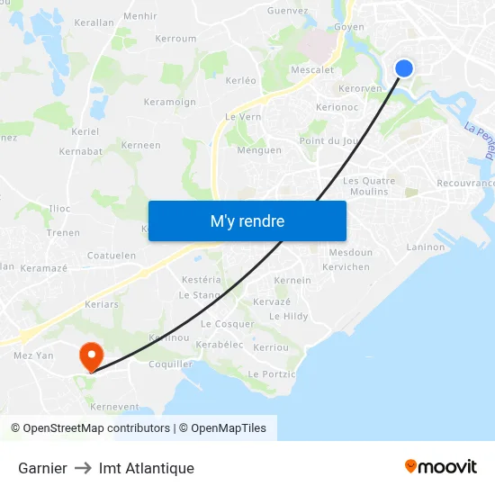 Garnier to Imt Atlantique map