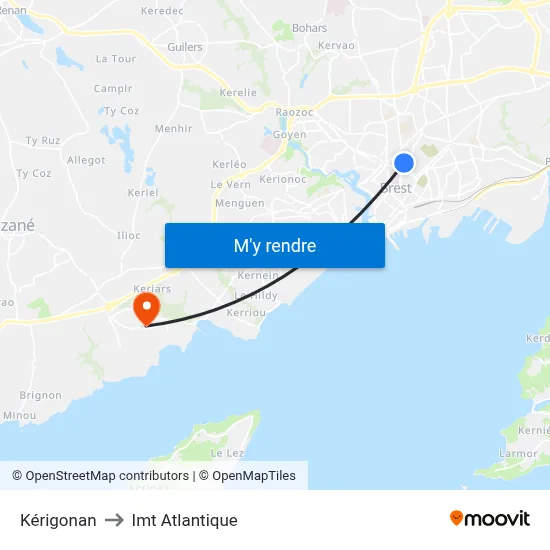 Kérigonan to Imt Atlantique map