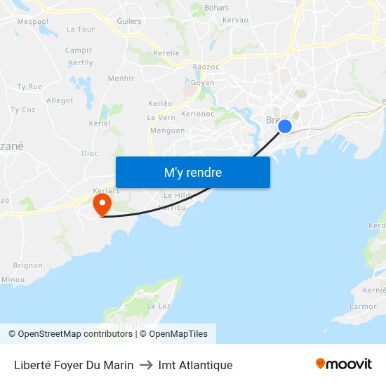 Liberté Foyer Du Marin to Imt Atlantique map