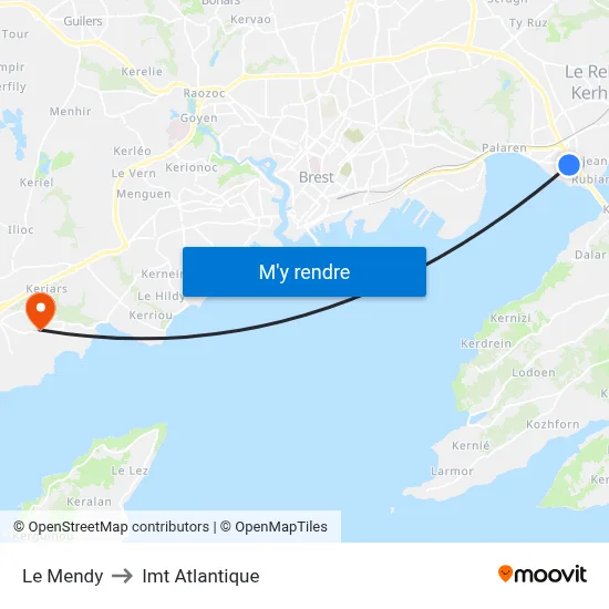 Le Mendy to Imt Atlantique map