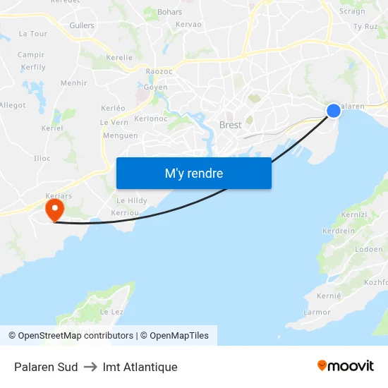 Palaren Sud to Imt Atlantique map