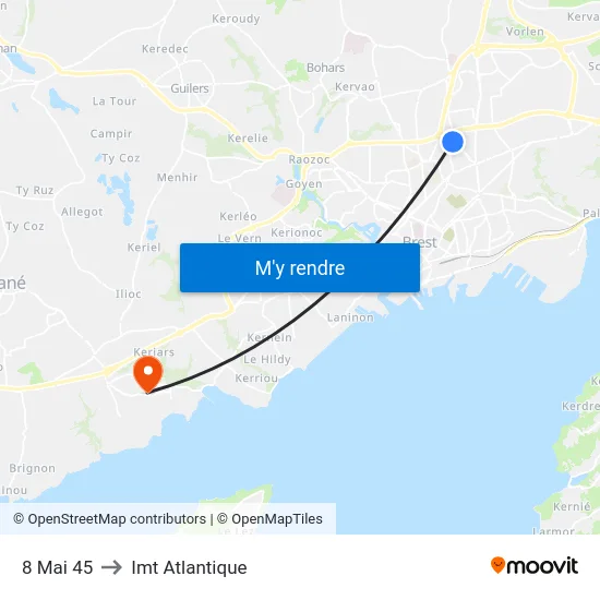 8 Mai 45 to Imt Atlantique map