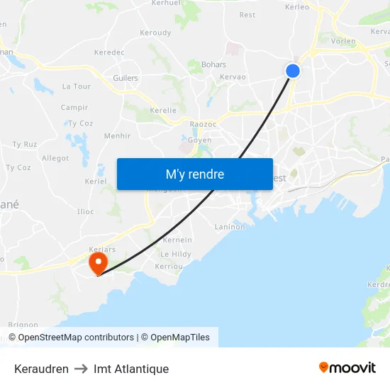 Keraudren to Imt Atlantique map