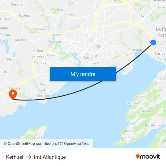 Kerhuel to Imt Atlantique map