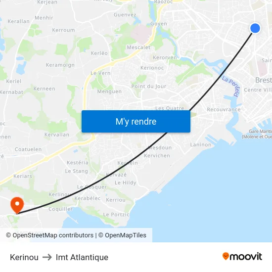 Kerinou to Imt Atlantique map