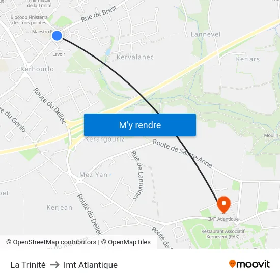 La Trinité to Imt Atlantique map