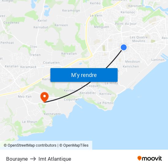 Bourayne to Imt Atlantique map