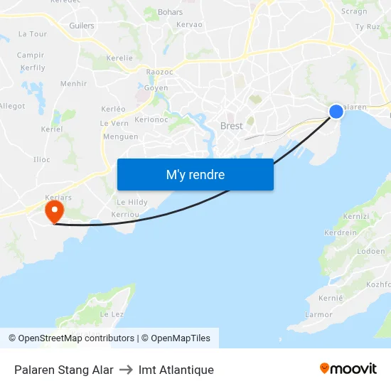 Palaren Stang Alar to Imt Atlantique map