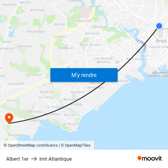 Albert 1er to Imt Atlantique map