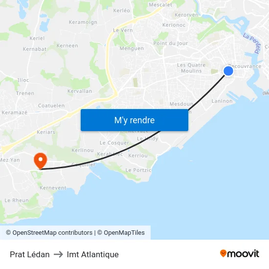 Prat Lédan to Imt Atlantique map