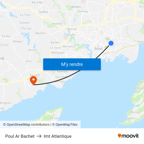 Poul Ar Bachet to Imt Atlantique map