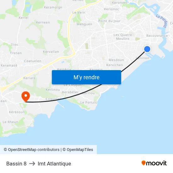 Bassin 8 to Imt Atlantique map