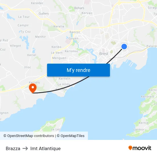 Brazza to Imt Atlantique map