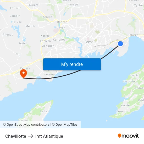 Chevillotte to Imt Atlantique map