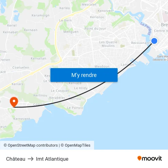 Château to Imt Atlantique map