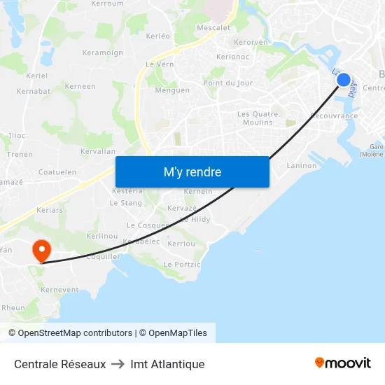 Centrale Réseaux to Imt Atlantique map